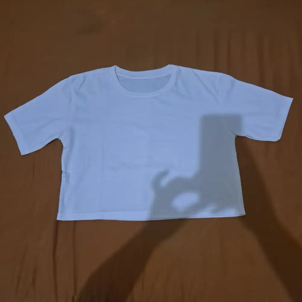 Crop top polos baju kaos wanita