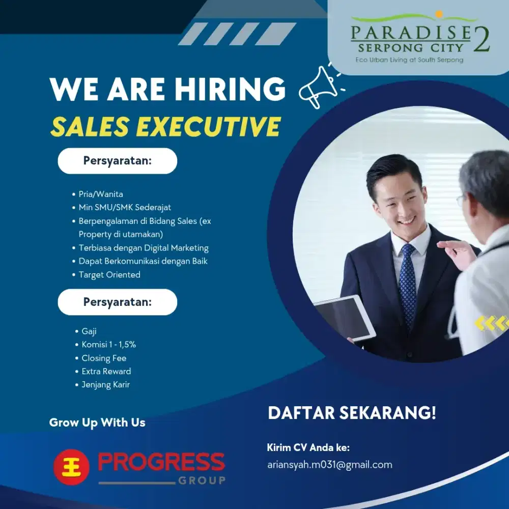LOWONGAN SALES EXECUTIVE PROPERTY