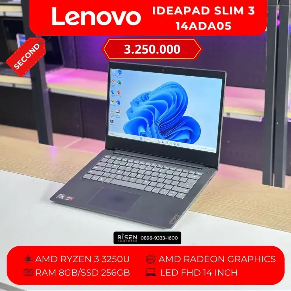 LENOVO IDEAPAD 3 14ADA05 AMD Ryzen 3 3250U RAM 8GB SSD256GB FHD 14inch