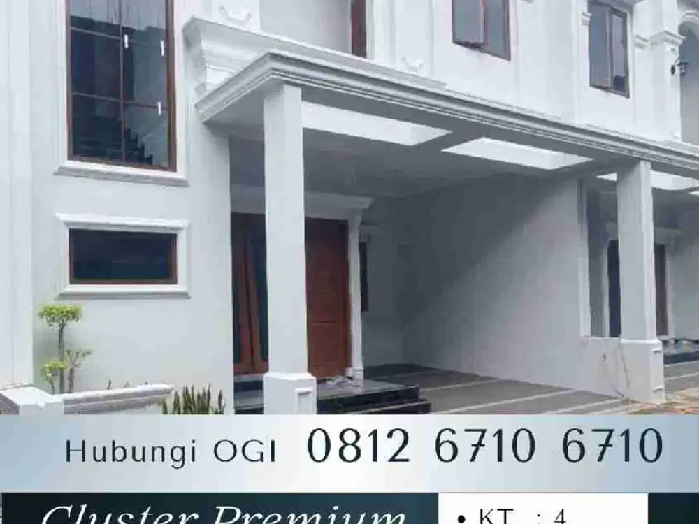 Rumah Cluster Dekat Tol TB Simatupang & LRT, Kramat Jati Jakarta Timur