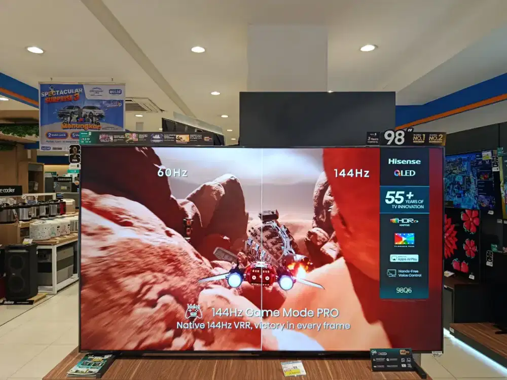 HISENSE QUANTUM DOT TV 98INCH BISA CICILAN PAKAI HOMECREDIT 24 BLN