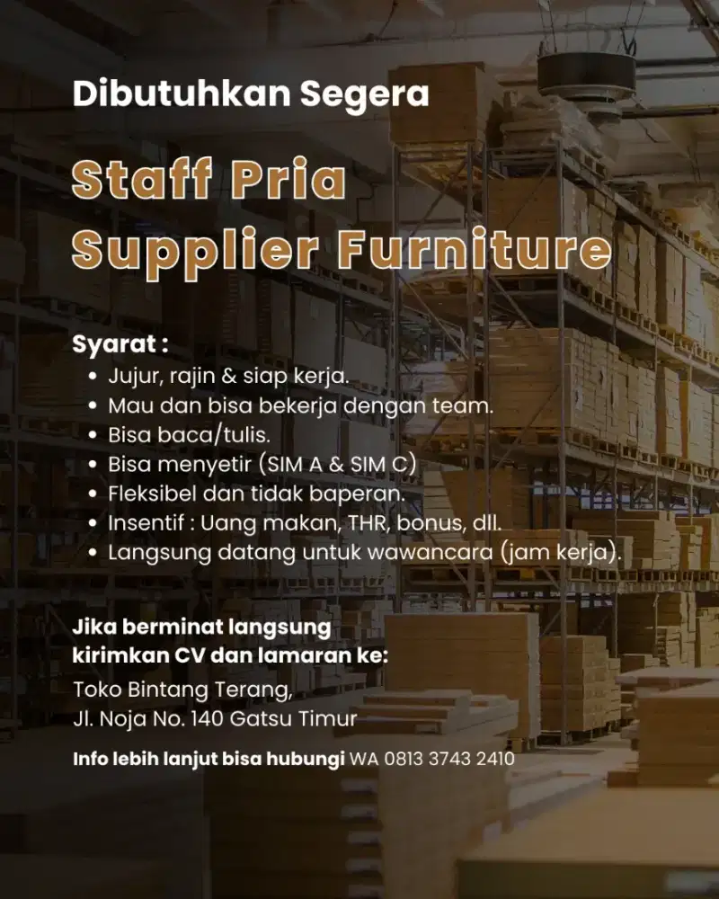 Staff Karyawan Pria