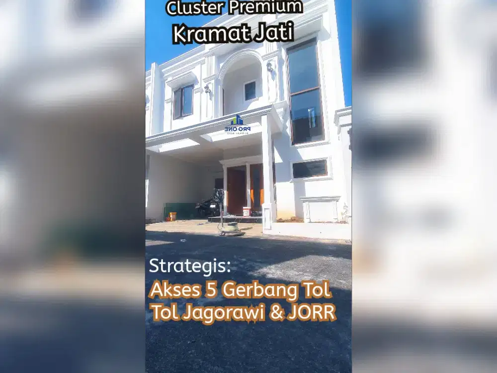 Rumah Cluster Premium Kramat Jati Dekat Tol, LRT & Terminal, Jakarta Timur