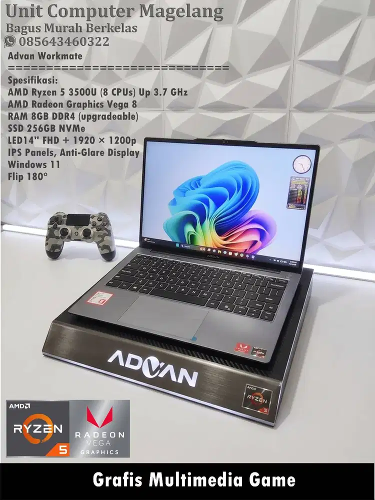 Advan AMD Ryzen 5 3500 U II 8 GB II NVme 256 II 14' FHD+ II Win 11