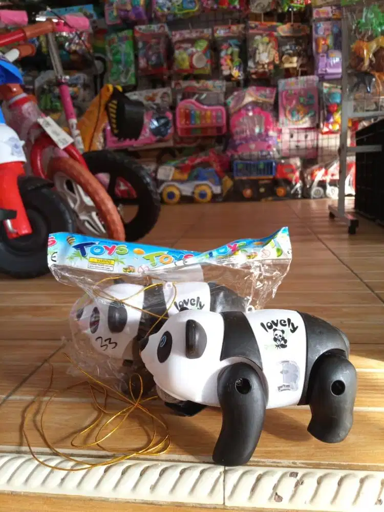 mainan anak panda baterai