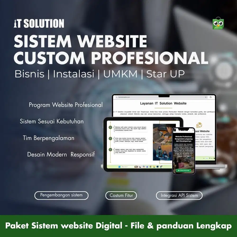 Pembuatan Website Custom Profesional dan Modern