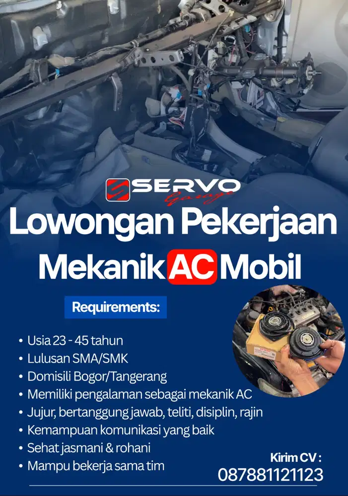 Lowongan MEKANIK AC MOBIL