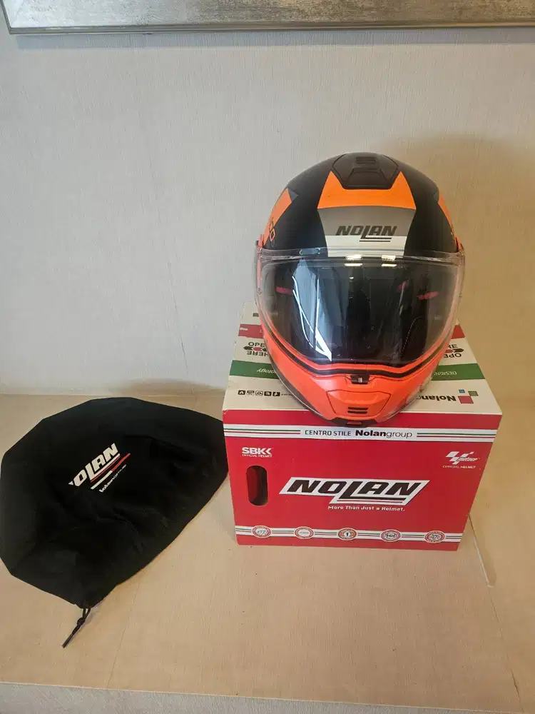 Nolan Modular N100-5 Orange with Black combi