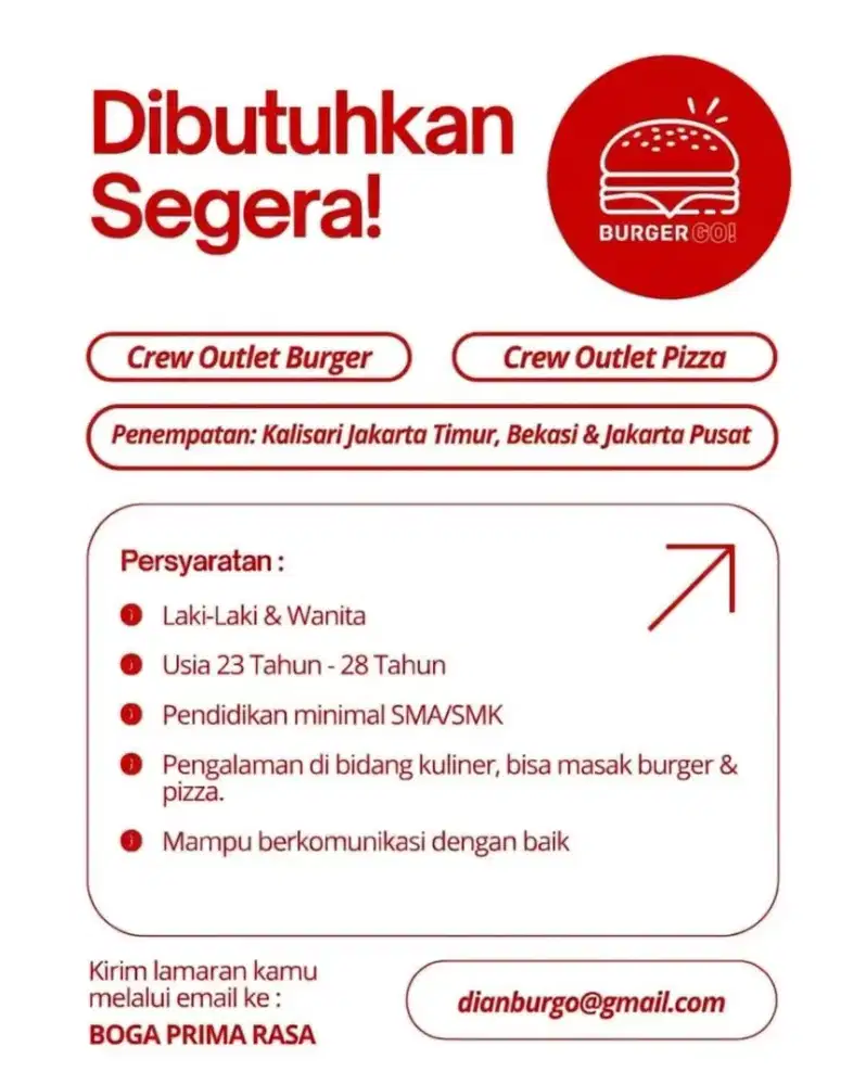 LOKER JAGA STAND BURGER