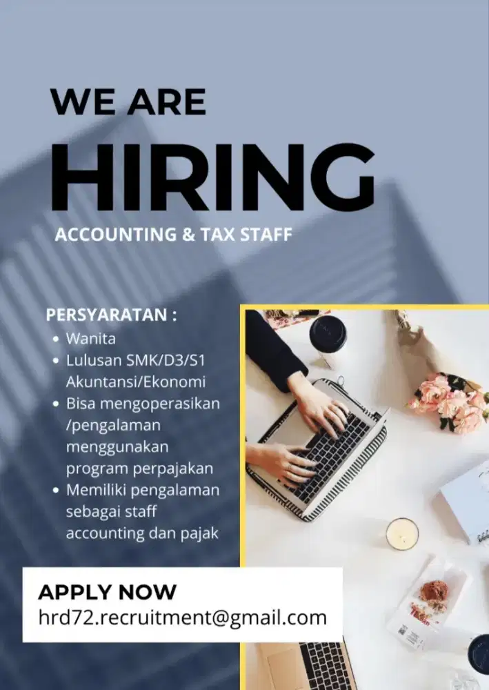 Lowongan kerja admin pajak dan accounting