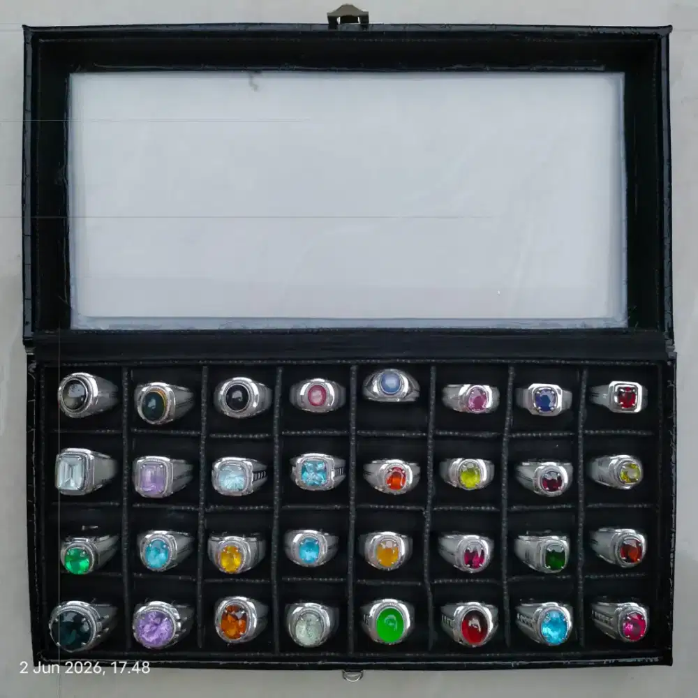 Koleksi cincin batu permata natural asli 100% (gemstone bersertifikat)