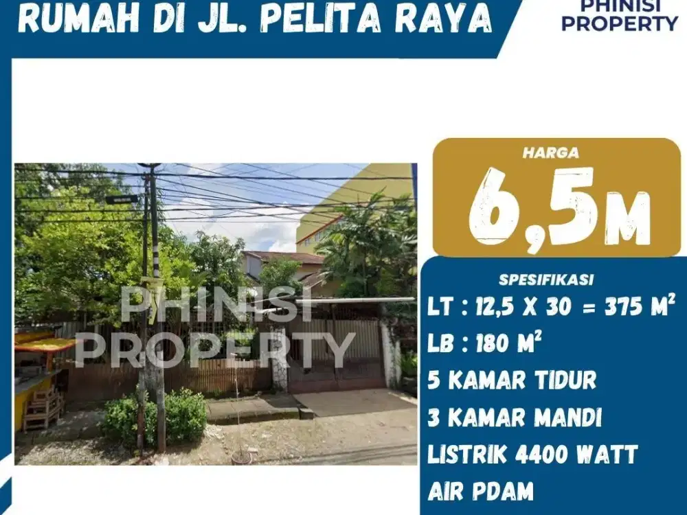 DIJUAL Rumah di Jalan Pelita Raya
