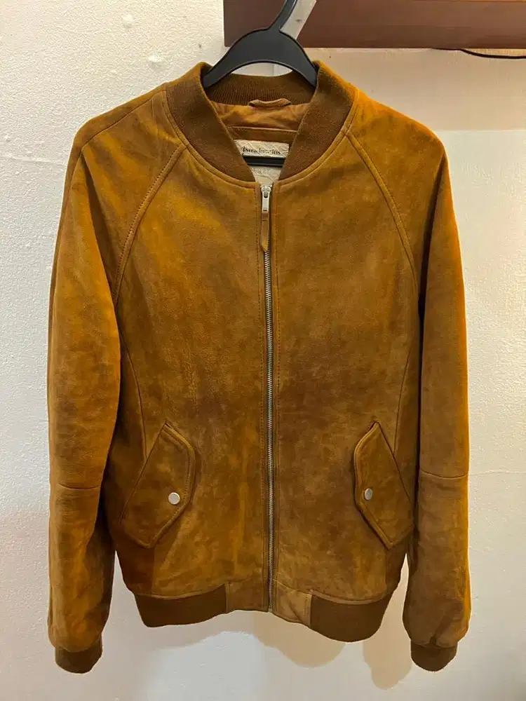Bomber Suede Jacket Stradivarius