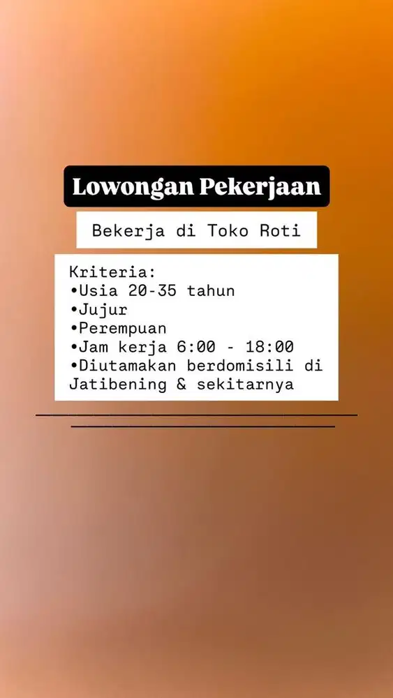 Lowongan Pekerjaan