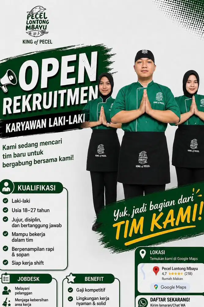 Lowongan kerja F&B