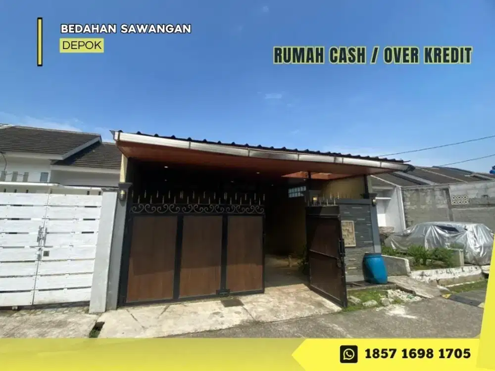 Rumah Take Over Sisa 8 THN LG 59JT bs Cash di Bedahan dkt Tol Sawangan