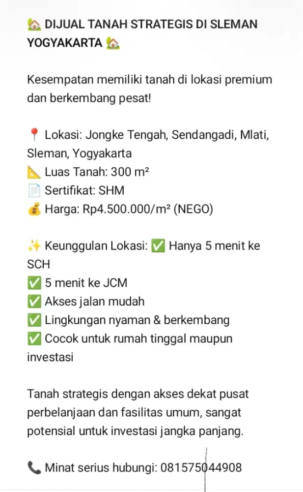 Tanah Murah Bonus Motor