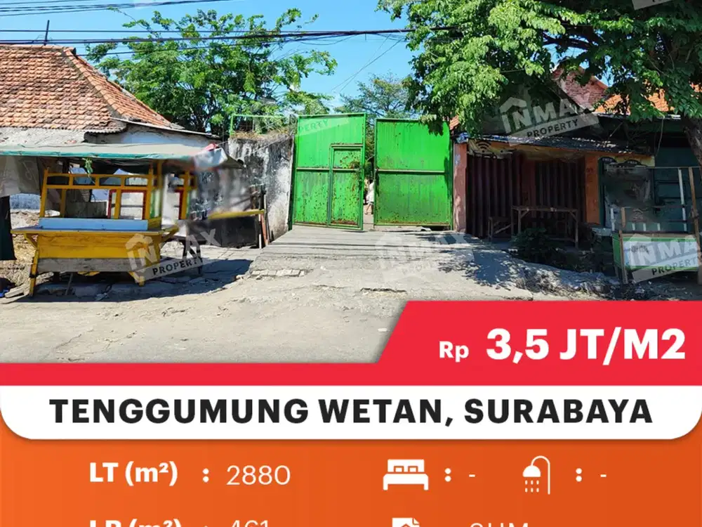 Jual Tanah Tenggumung Wetan Cocok untuk Dibuat perumahan