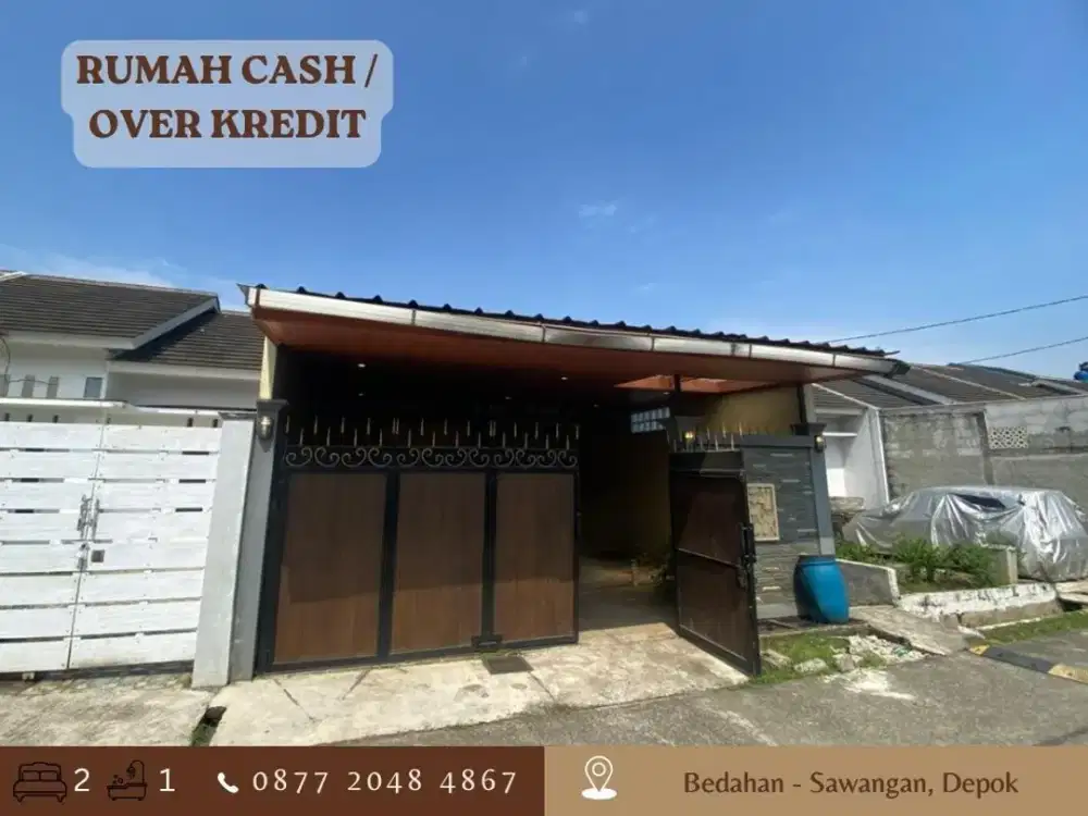Over Kredit Rmh sisa 8 Thn lg 59JT bs CASH di Bedahan dkt Tol Sawangan