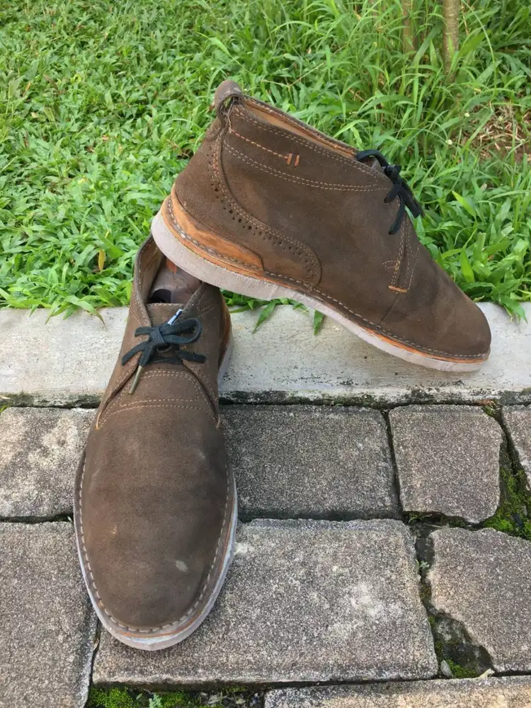 Sepatu Boots Hush Puppies Suede Coklat Size 41 Original Chukka