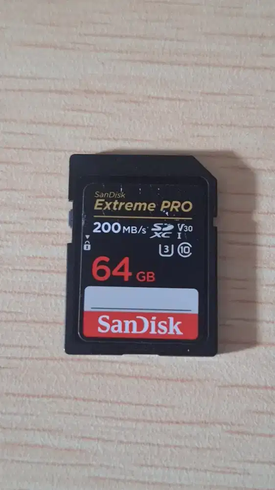Sandisk SDXC Extreme Pro 64GB UHS-I 200MB/s - Bekas, Normal 100%