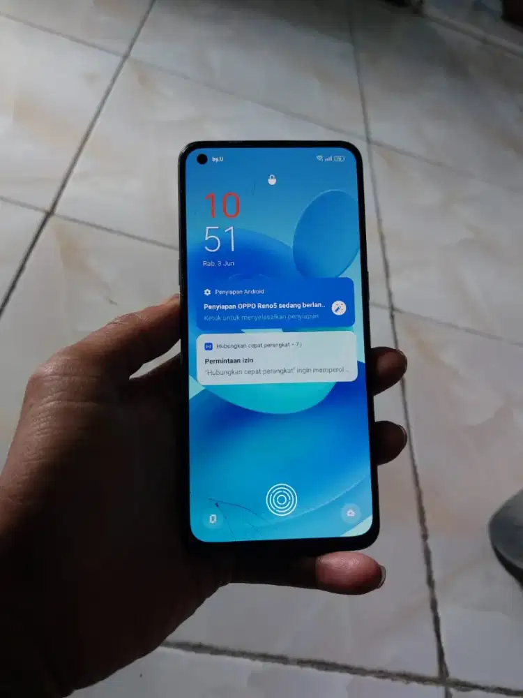 Oppo Reno 5 8/128 nfc retak dibawah dkit