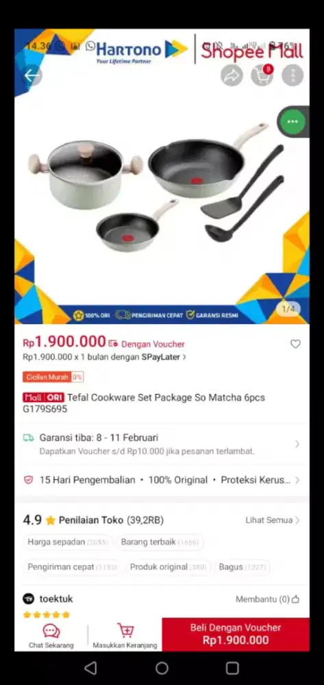 Set Tefal cookware (dijual murah)