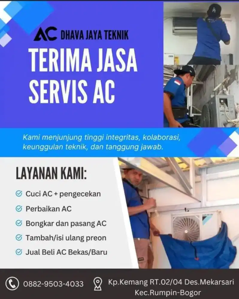 Jasa service AC dan pemasangan  ac