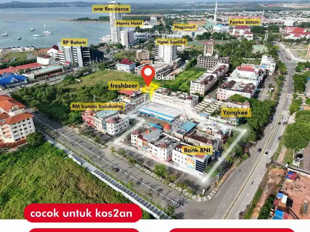 dijual 2 unit Ruko 3,5 lantai Samping Freshbeer Batam centre cocok untuk Homestay