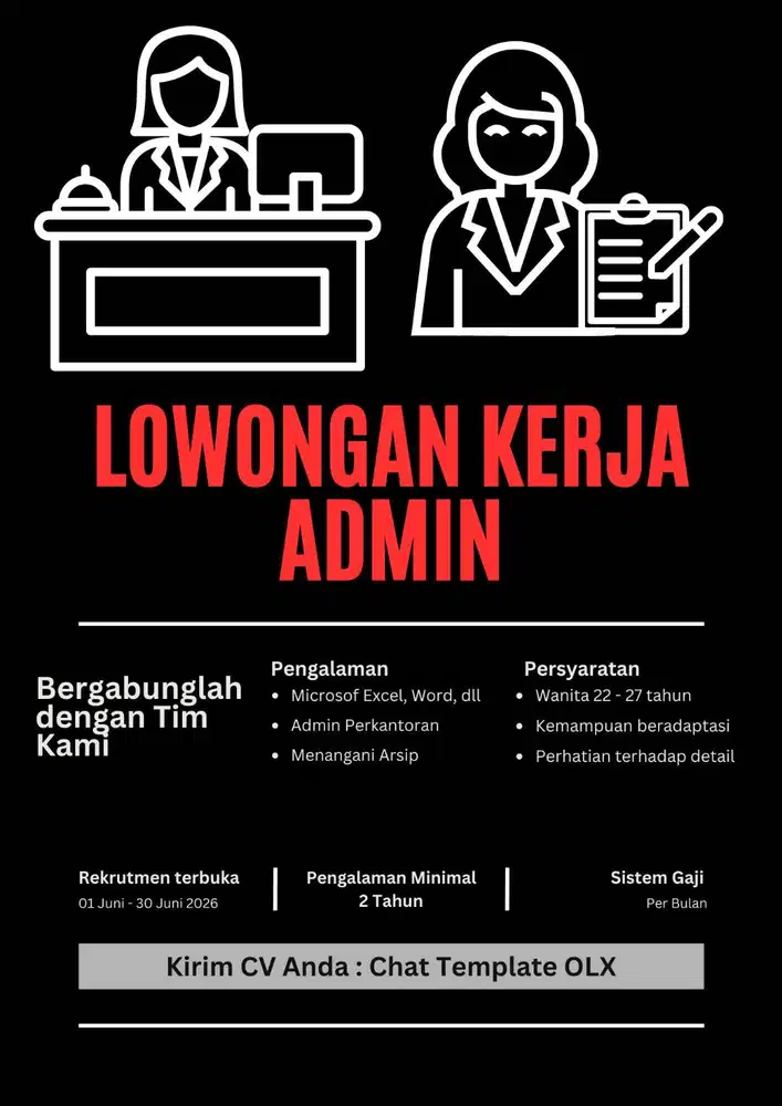 Lowongan Kerja Admin Dan Umum Hanya Untuk Wanita Depok Jawa Barat