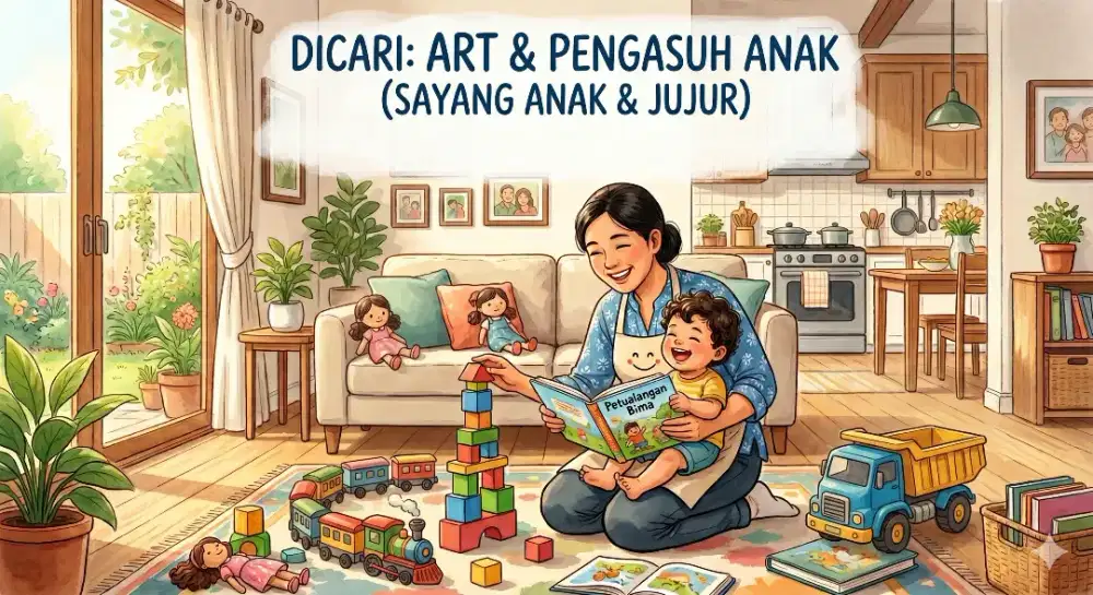 Dicari pengasuh anak & asisten rumah tangga (diutamakan menginap)