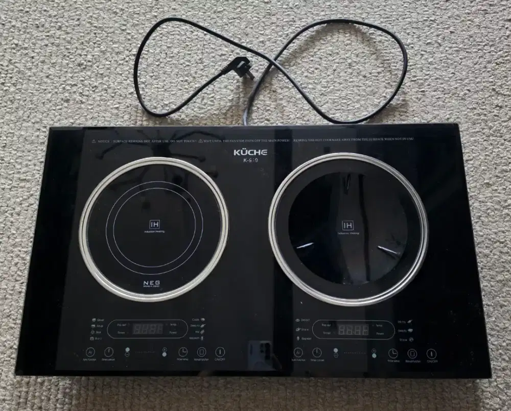Kuche K-919 Kompor Induksi Tanam 2 Tungku Ex Display - Normal