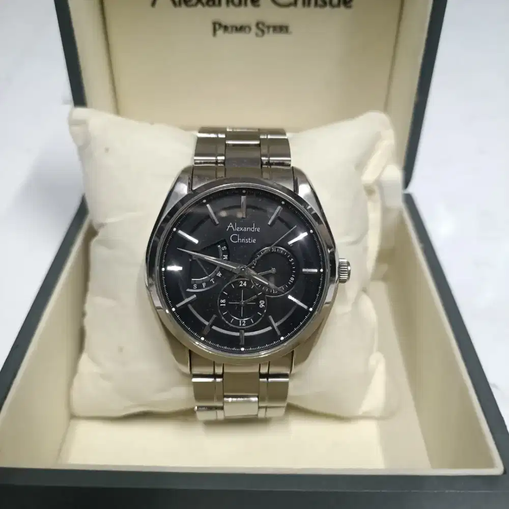 Alexandre Christie AC Men White Dial Stainless Steel