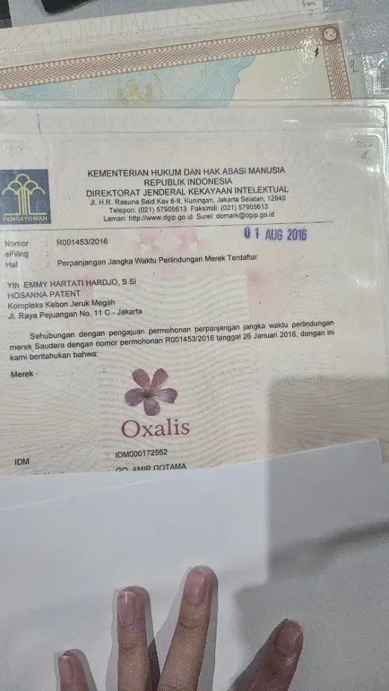 Dijual Merk kelas 25 dibawah ini