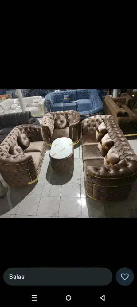 Soffa nya ready bisa custom warna ukuran sama model ya Kaka