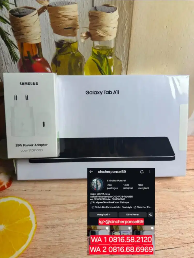 Tab SAMSUNG GALAXY TAB A11 new baru segel resmi 10000% free adaptor