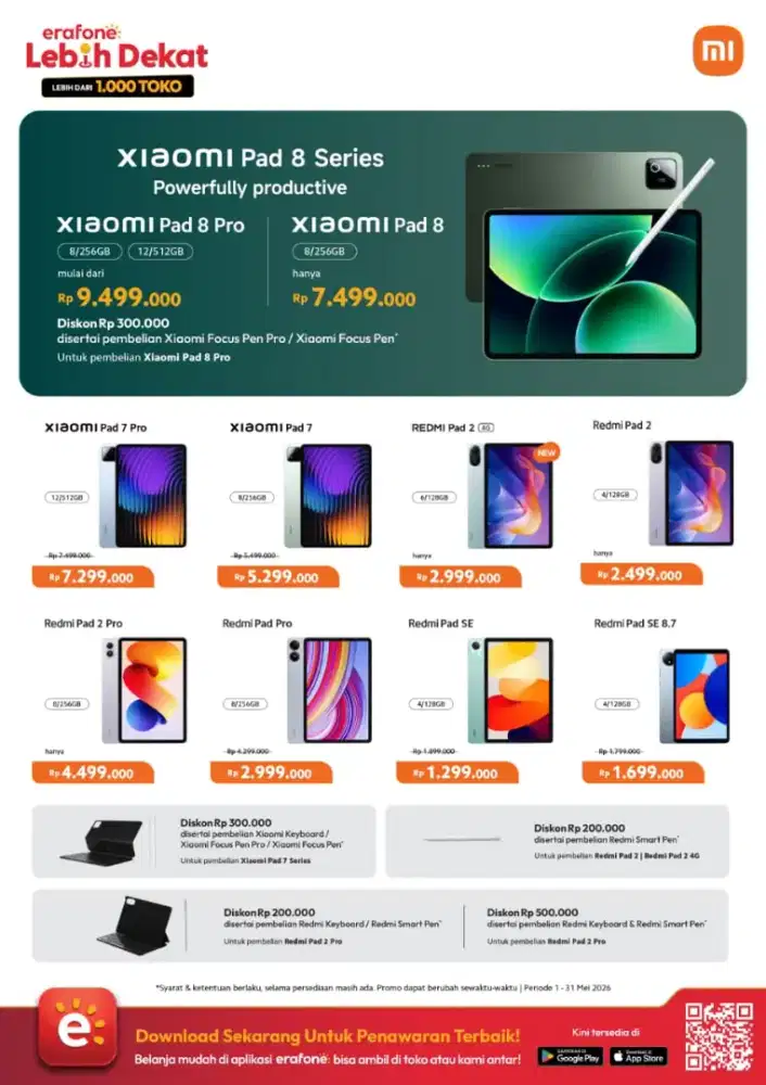 CASH & CREDIT XIAOMI ALL SERIE