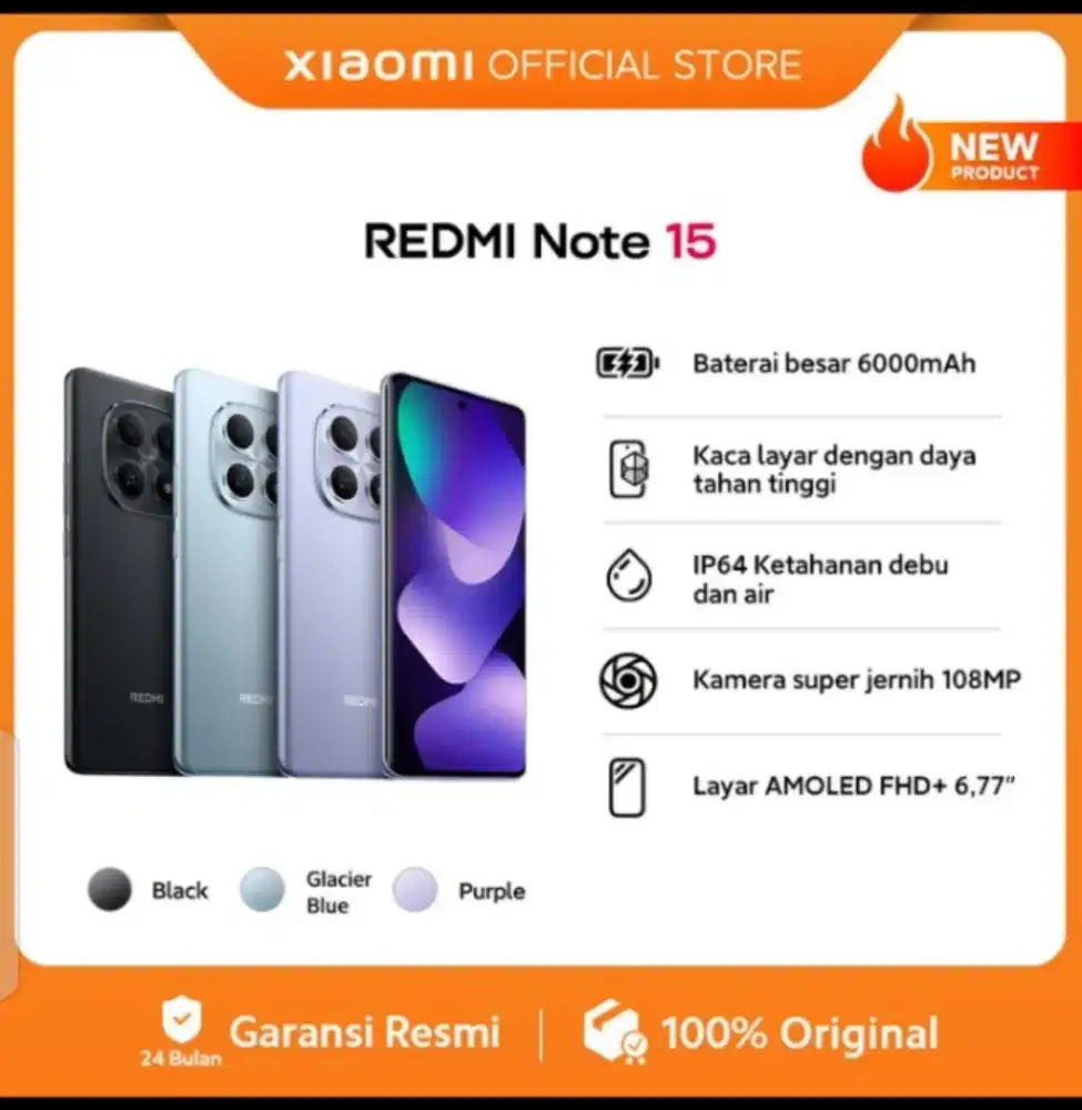 XIAOMI REDMI NOTE 15 6/128 BLACK