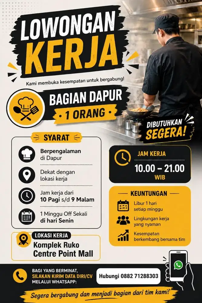 DI BUTUHKAN SEGERA