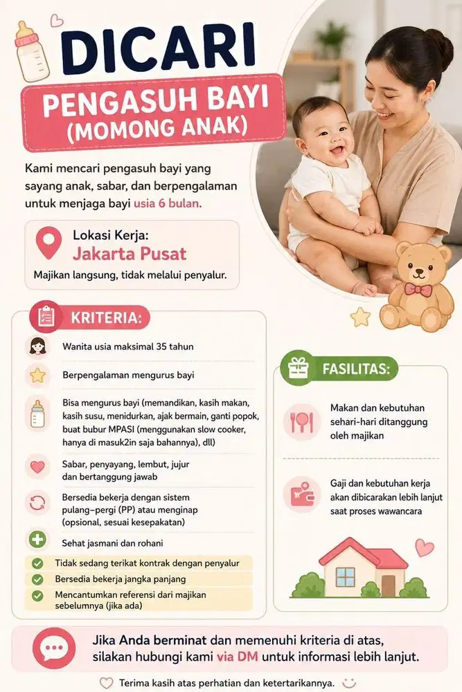 Dicari Pengasuh Bayi