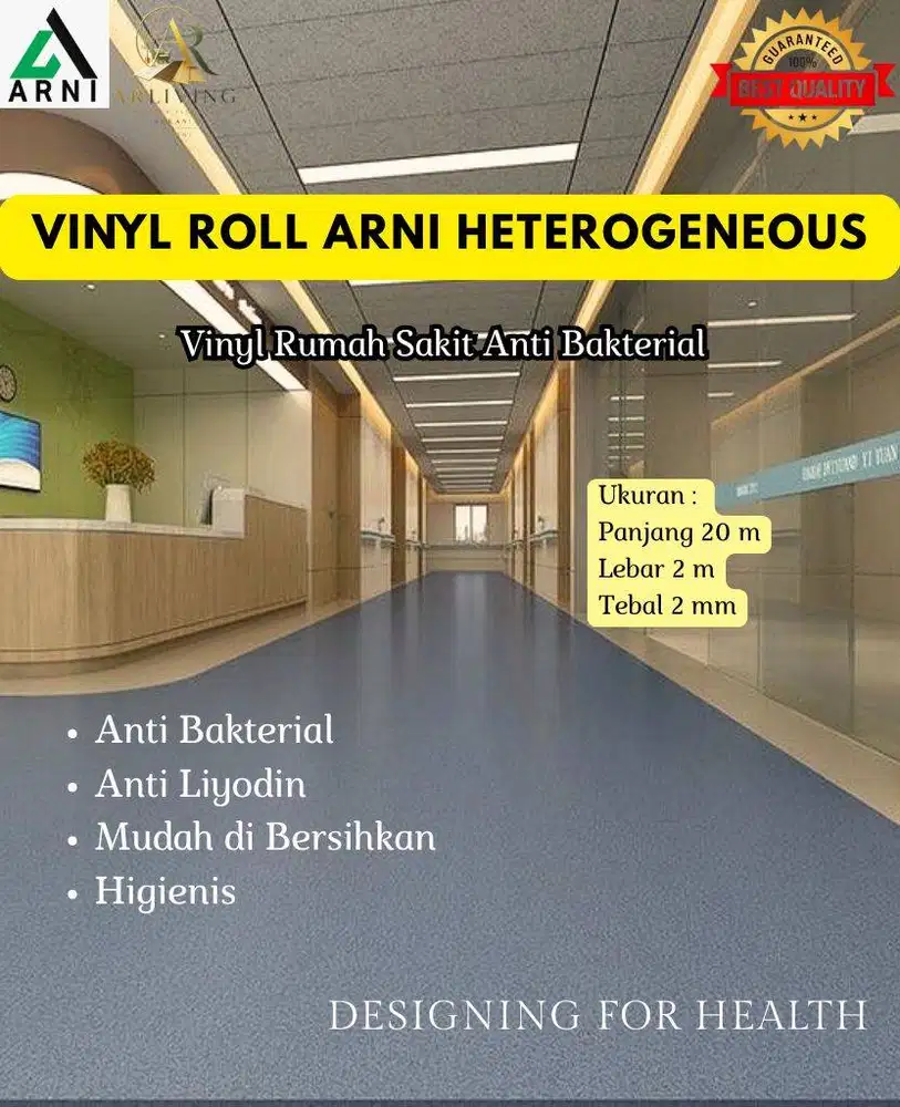 LANTAI VINYL ROLL ARNI 2MM ANTI BAKTERIAL DAN IODINE