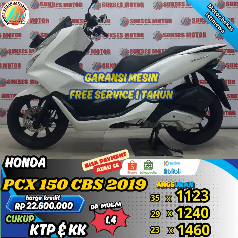 HONDA PCX 150 CBS 2019 ANGSURAN TERMURAH SYRT KTP&KK(SUKSESMOTOR)