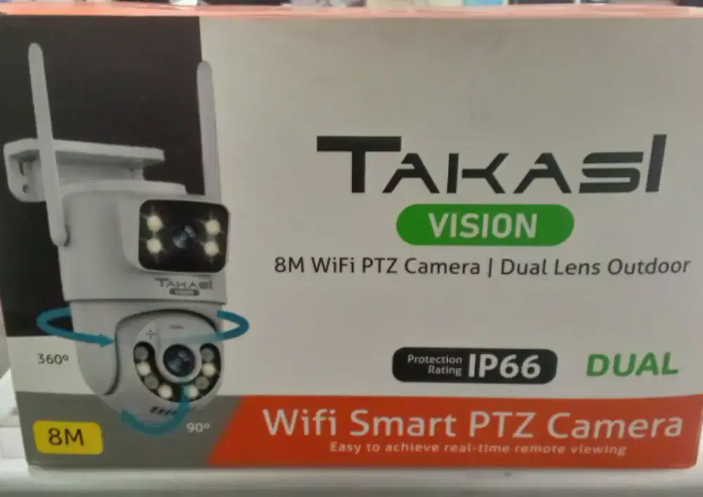 CCTV wireless Outdoor Takasi Robot Dual Lensa 2MP