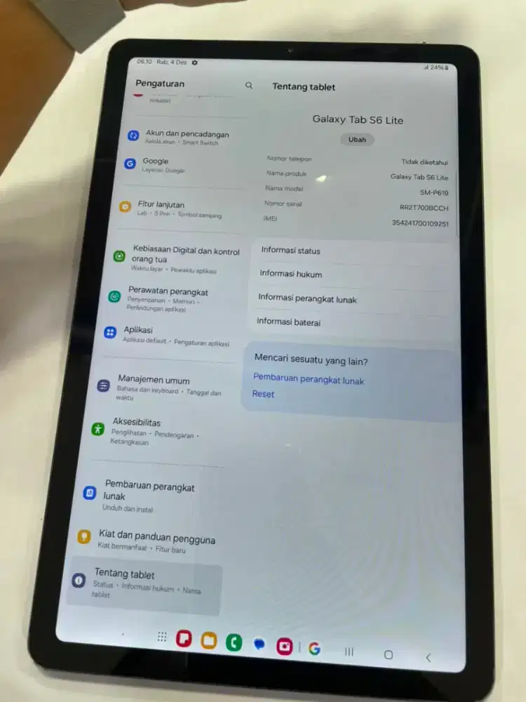 TAB SAMSUNG S6 LITE 4/128GB
