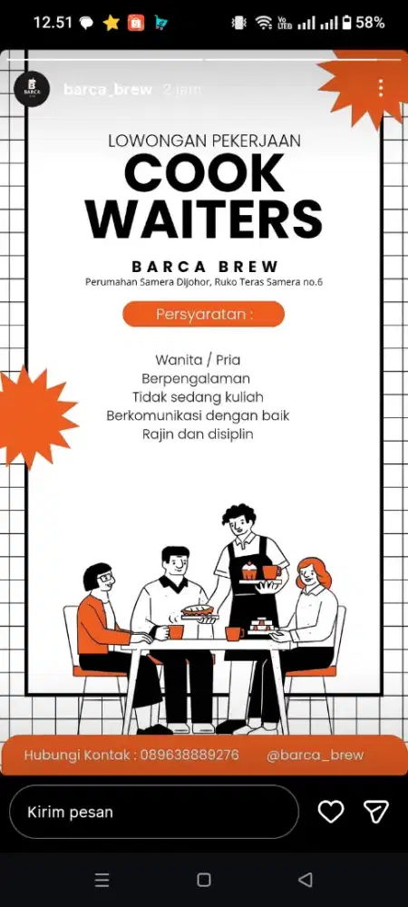 Butuh yg serius kerja bukan yg banyak drama
