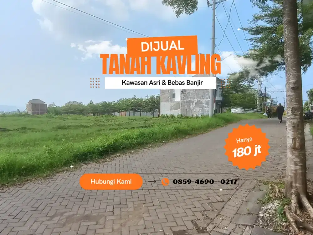 Cocok Bangun Rumah 6 Menit MALL MOG Malang Row Jalan 6 Meter Tanah Malang