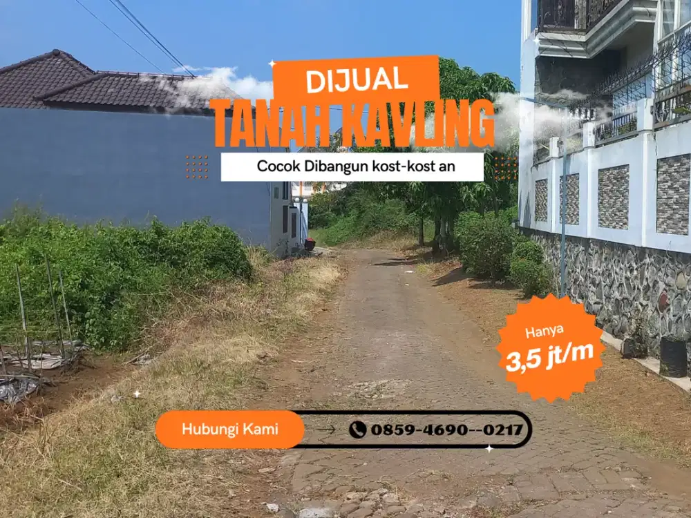 Tanah Malang Cocok Dibangun Rumah SHM Split 5 Menit Kampus UB Malang