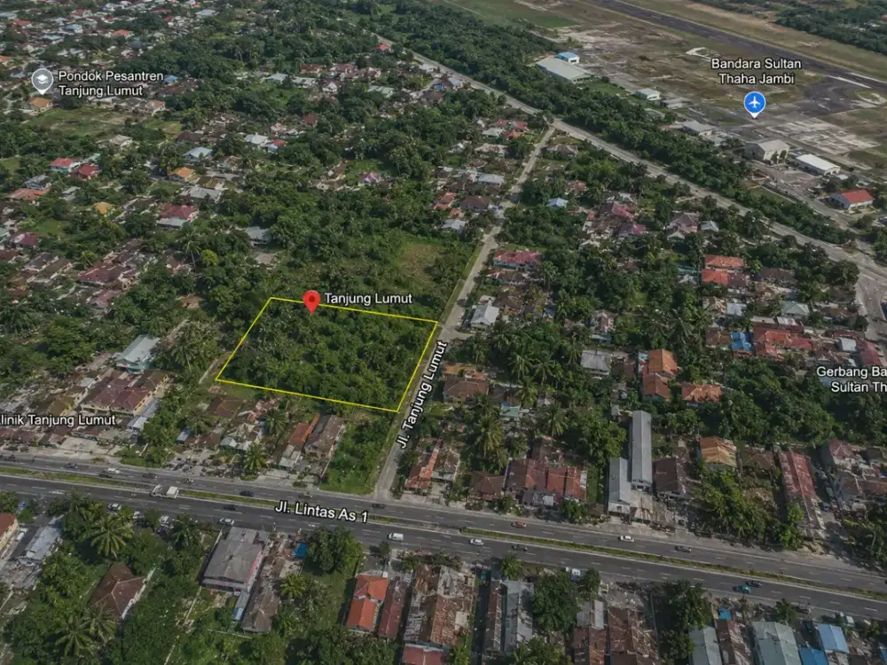 Tanah SHM Dekat Bandara Sultan Thaha Jambi Mulai 150 Juta/Tumbuk