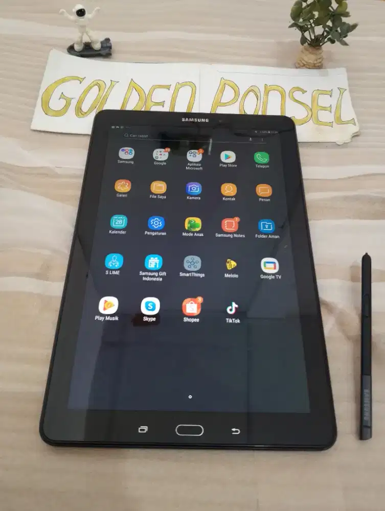Samsung Tab A S pen 10inc.4G Sim(Ram3Gb/16Gb)Mulus.ORI.Golden Ponsel