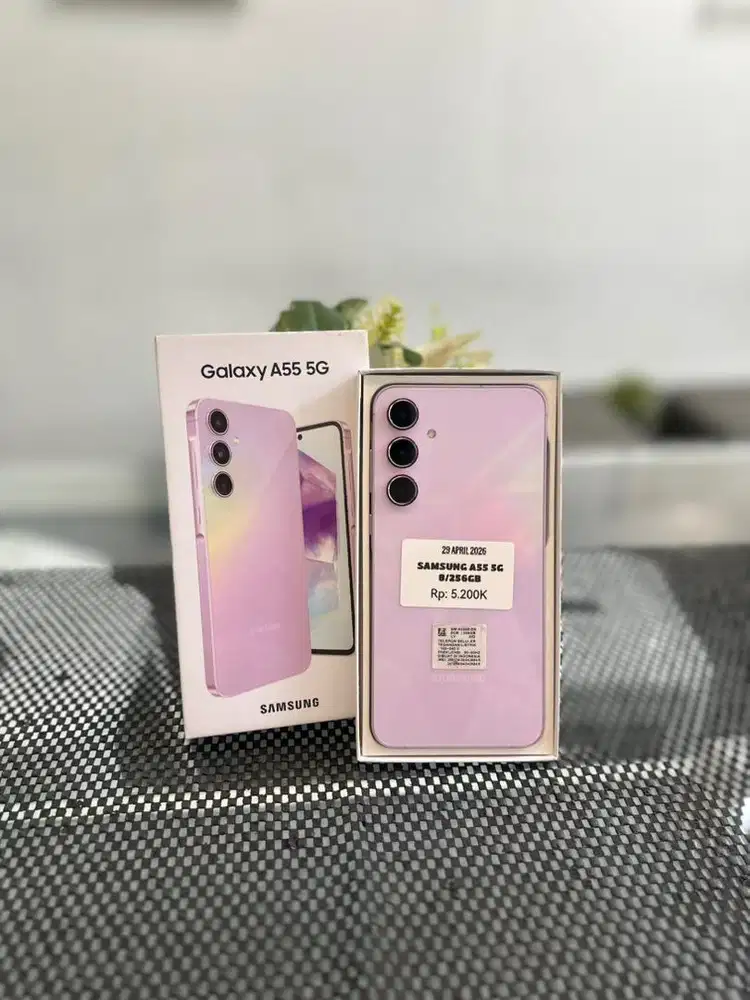 Samsung A55 5G Lilac 8/256Gb Mulus Nominus Fullset Bergaransi